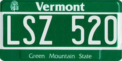 VT license plate LSZ520