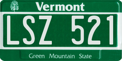 VT license plate LSZ521