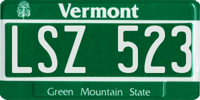 VT license plate LSZ523