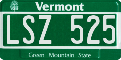 VT license plate LSZ525
