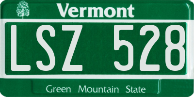 VT license plate LSZ528