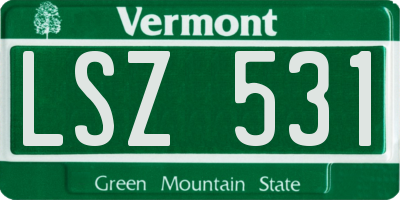 VT license plate LSZ531