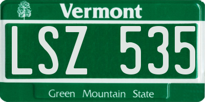 VT license plate LSZ535