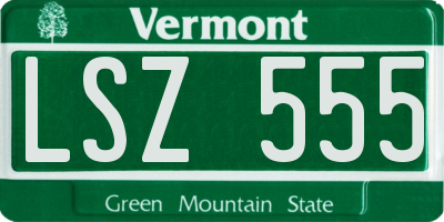 VT license plate LSZ555