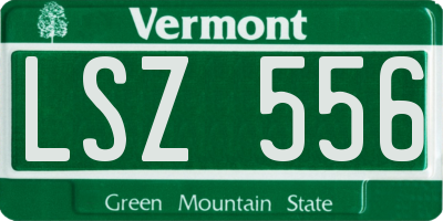 VT license plate LSZ556
