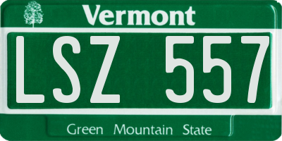 VT license plate LSZ557