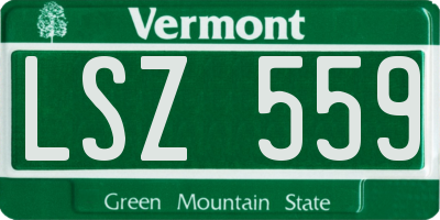 VT license plate LSZ559