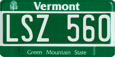 VT license plate LSZ560