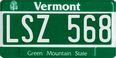 VT license plate LSZ568