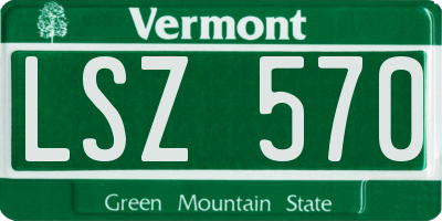 VT license plate LSZ570