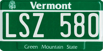 VT license plate LSZ580