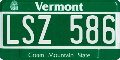 VT license plate LSZ586