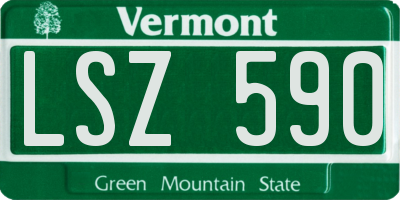 VT license plate LSZ590