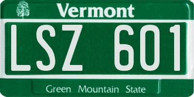 VT license plate LSZ601