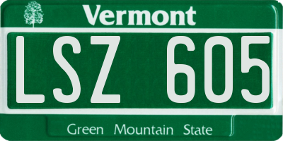 VT license plate LSZ605