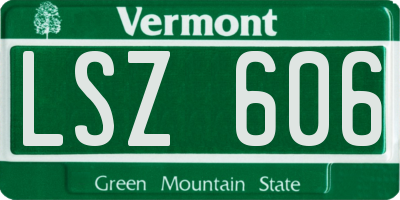 VT license plate LSZ606