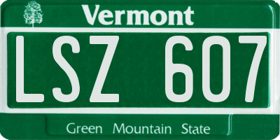 VT license plate LSZ607