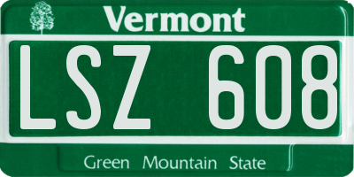 VT license plate LSZ608
