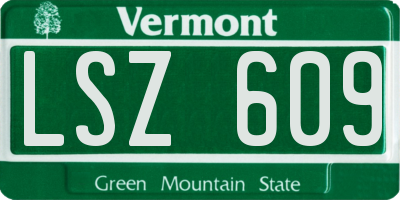 VT license plate LSZ609