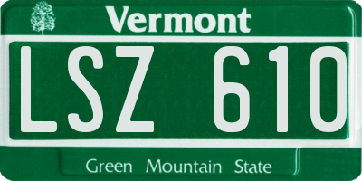 VT license plate LSZ610