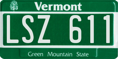 VT license plate LSZ611