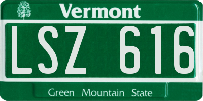 VT license plate LSZ616
