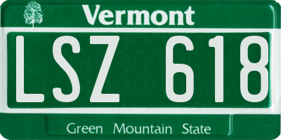 VT license plate LSZ618