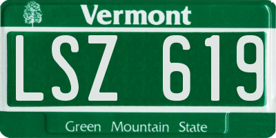 VT license plate LSZ619
