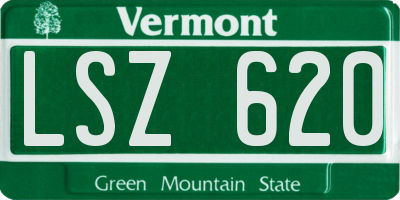VT license plate LSZ620