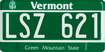 VT license plate LSZ621