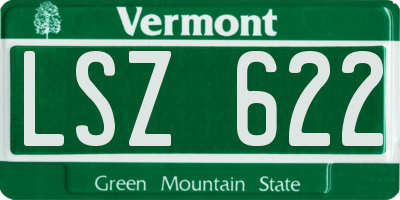 VT license plate LSZ622