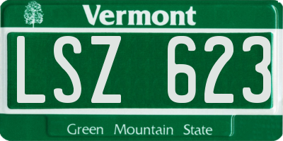 VT license plate LSZ623