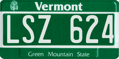 VT license plate LSZ624