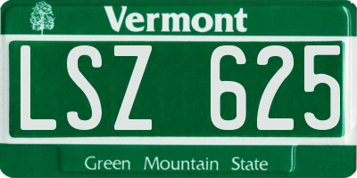 VT license plate LSZ625