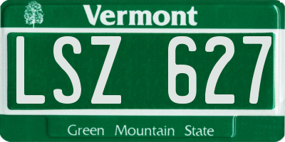 VT license plate LSZ627
