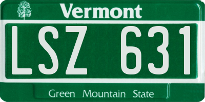 VT license plate LSZ631