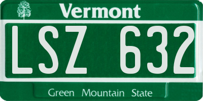 VT license plate LSZ632