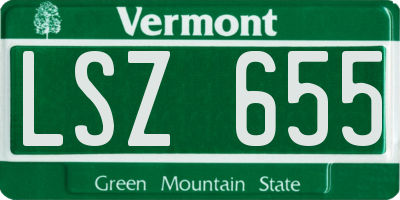 VT license plate LSZ655