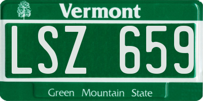 VT license plate LSZ659