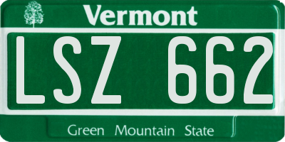 VT license plate LSZ662