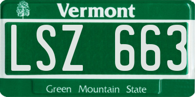 VT license plate LSZ663