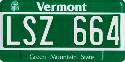 VT license plate LSZ664