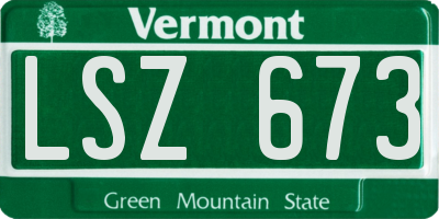 VT license plate LSZ673