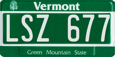 VT license plate LSZ677
