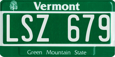 VT license plate LSZ679