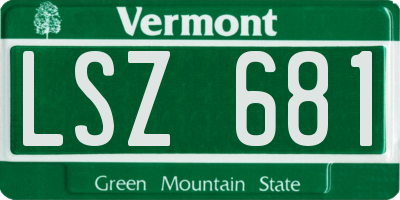 VT license plate LSZ681