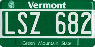 VT license plate LSZ682