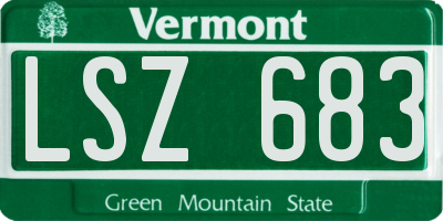 VT license plate LSZ683