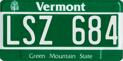 VT license plate LSZ684