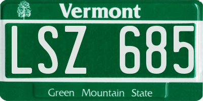 VT license plate LSZ685